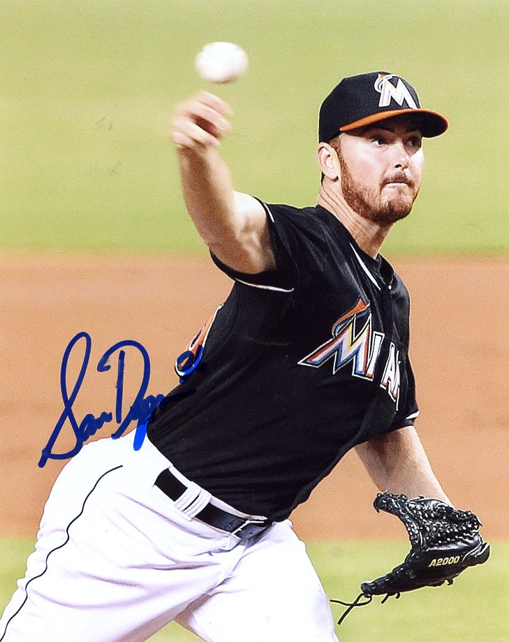 SAM  DYSON      MIAMI MARLINS   THROWING    SIGNED AUTOGRAPHED 8X10  PHOTO