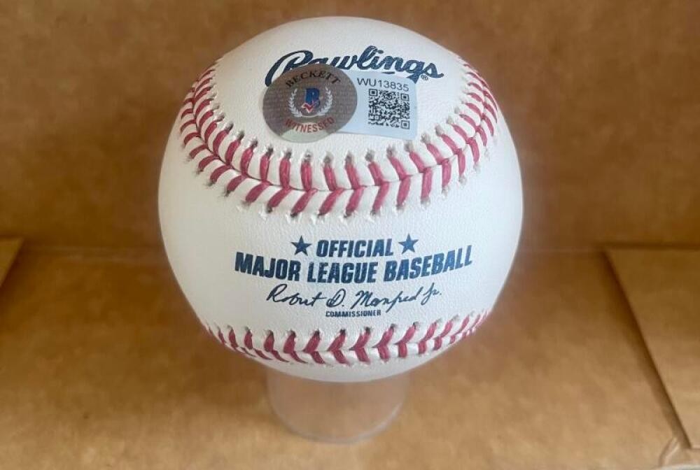 DOC GOODEN METS 85 CY SIGNED AUTOGRAPHED M.L. BASEBALL BECKETT AUTH