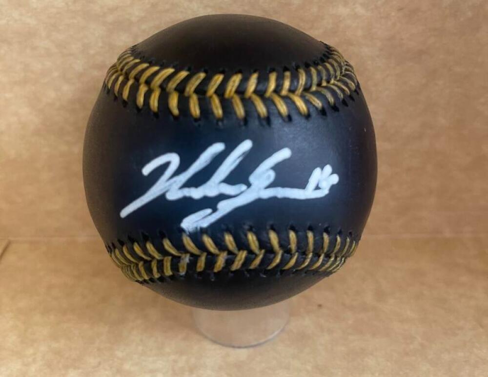 NOLAN GORMAN CARDINALS SIGNED AUTOGRAPHED BLACK BASEBALL BAS AUTH