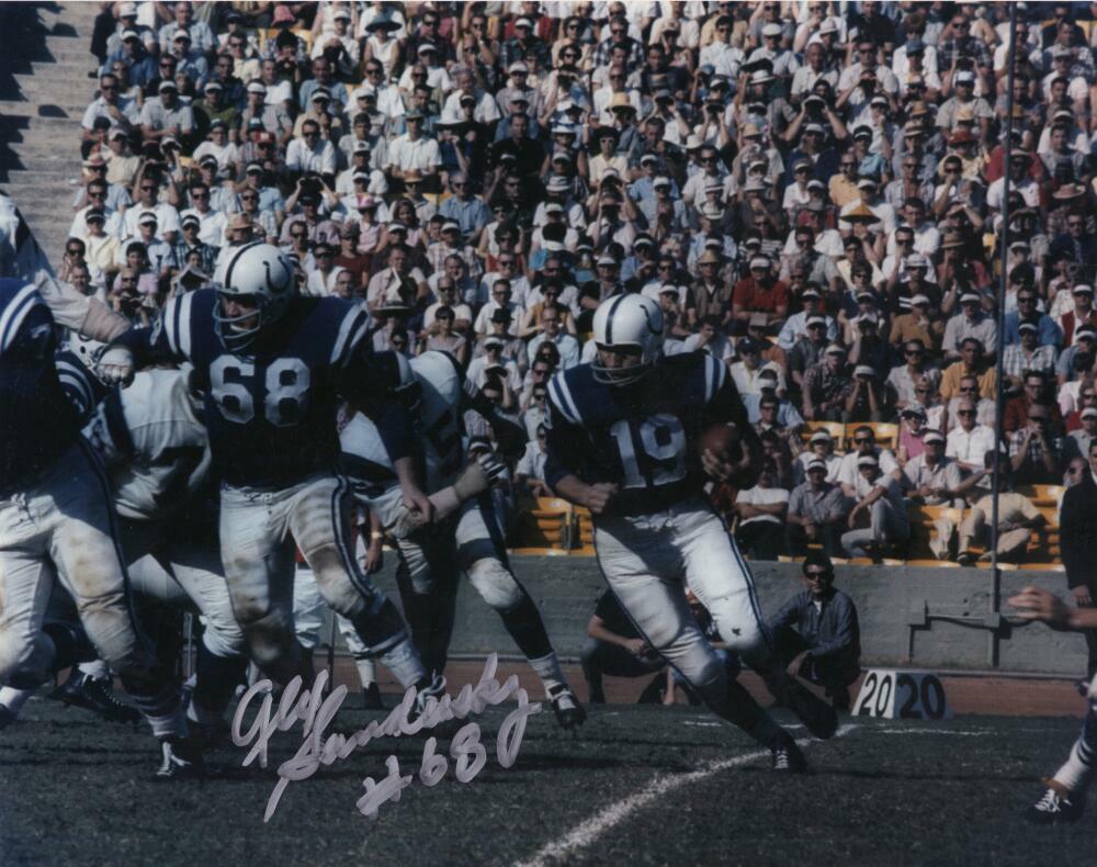 ALEX SANDUSKY BALTIMORE COLTS SIGNED AUTOGRAPHED 8X10 PHOTO W/ COA