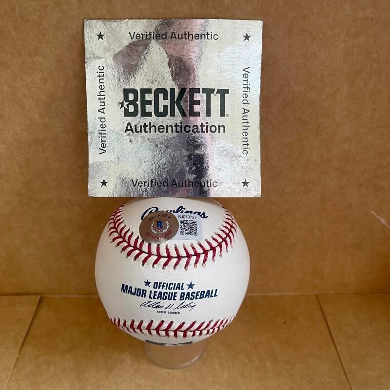 JERED WEAVER ANGELS/PADRES SIGNED AUTO M.L. BASEBALL BECKETT AUTH