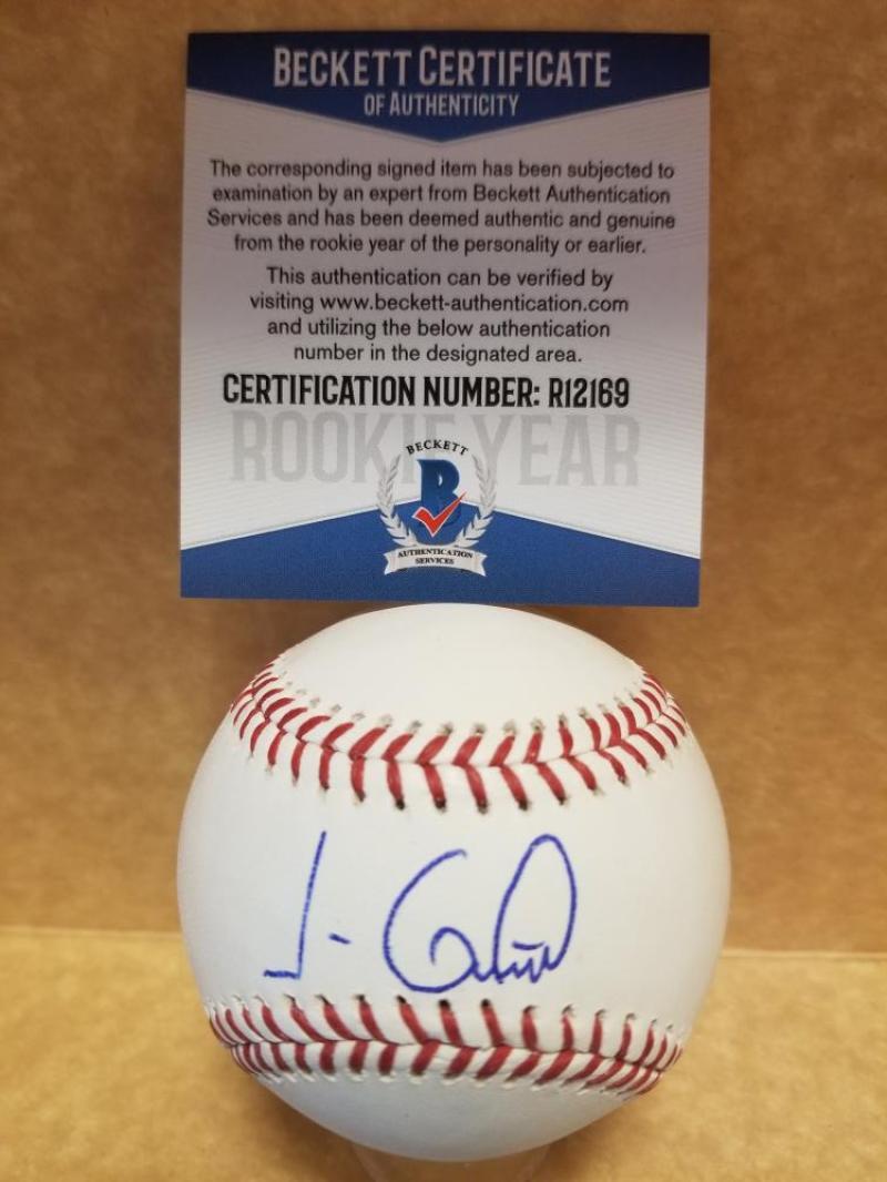 JORGE GUZMAN MIAMI MARLINS ROOKIE YEAR SIGNED AUTO M.L. BASEBALL BECKETT R12169