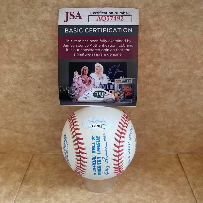 AL LOPEZ WHITE SOX SIGNED VINTAGE A.L. BASEBALL JSA AUTH