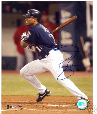 JACQUE JONES MINNESOTA TWINS SIGNED 8X10 PHOTO W/COA
