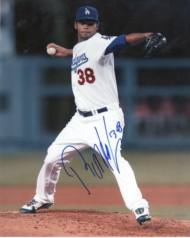 RAMON TRONCOSO LOS ANGELES DODGERS ACTION SIGNED AUTOGRAPHED 8X10 PHOTO W/ COA