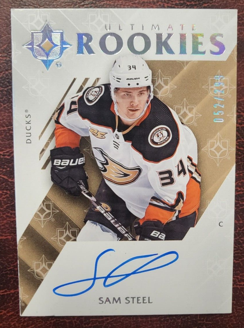 2018-19 UPPER DECK ULTIMATE ROOKIES SAM STEEL AUTO AUTOGRAPH RC ROOKIE /299