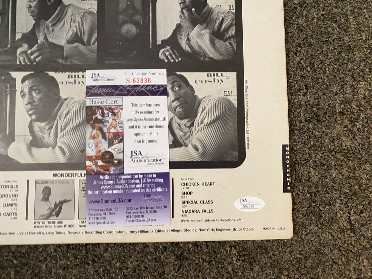 BILL COSBY WONDERFULNESS SIGNED AUTOGRAPHED VINYL ALBUM JSA AUTHENTICATED
