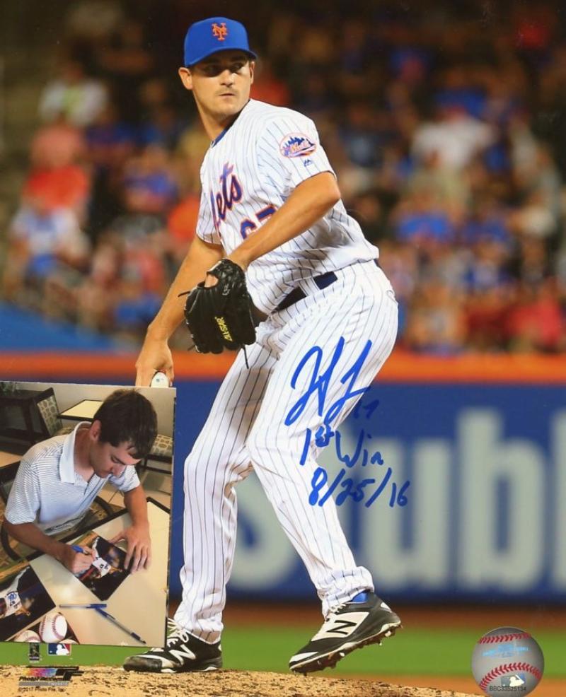 SETH  LUGO  NEW YORK METS  1ST WIN 8-25-16  SIGNED  8X10  W/COA & PHOTO PROOF