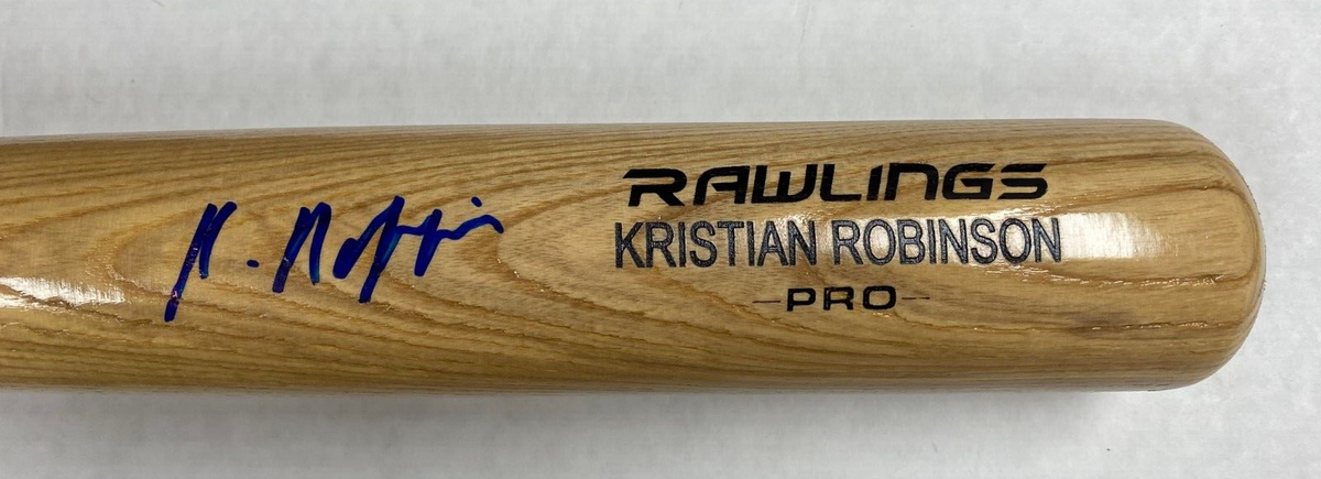 KRISTIAN ROBINSON ARIZONA DIAMONDBACKS SIGNED AUTO RAWLINGS ENGRAVED BAT W/COA