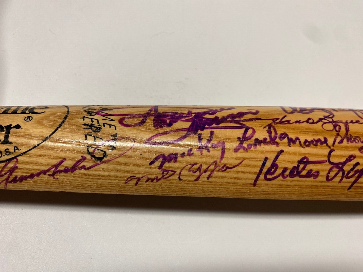MLB GREATS MULTI SIGNED AUTOGRAPH LV SLUGGER MEMORIAL CLASSICS SPLIT BAT COA !