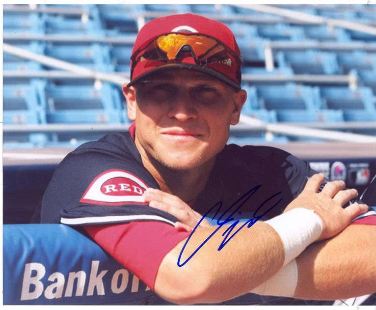CHRIS VALAIKA CINCINNATI REDS SIGNED 8X10 PHOTO W/COA