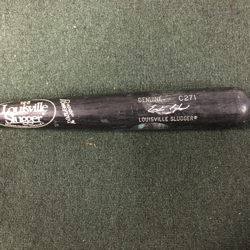 ERNEST RILES GAME USED LOUISVILLE SLUGGER BAT GREAT USE W/COA
