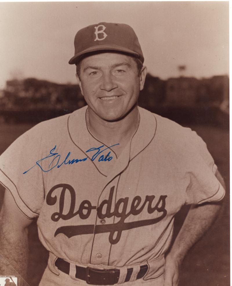 ELMER VALO BROOKLYN DODGERS SIGNED AUTOGRAPHED 8X10 PHOTO W/COA