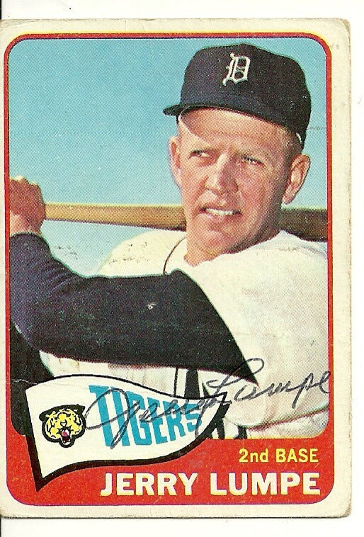 JERRY LUMPE DETROIT TIGERS SIGNED AUTOGRAPHED 1965 TOPPS CARD #353 W/COA