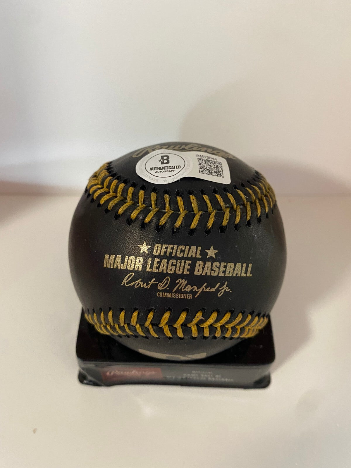 NOLAN GORMAN ST. LOUIS CARDINALS SIGNED AUTOGRAPHED BLACK M.L. BASEBALL BECKETT