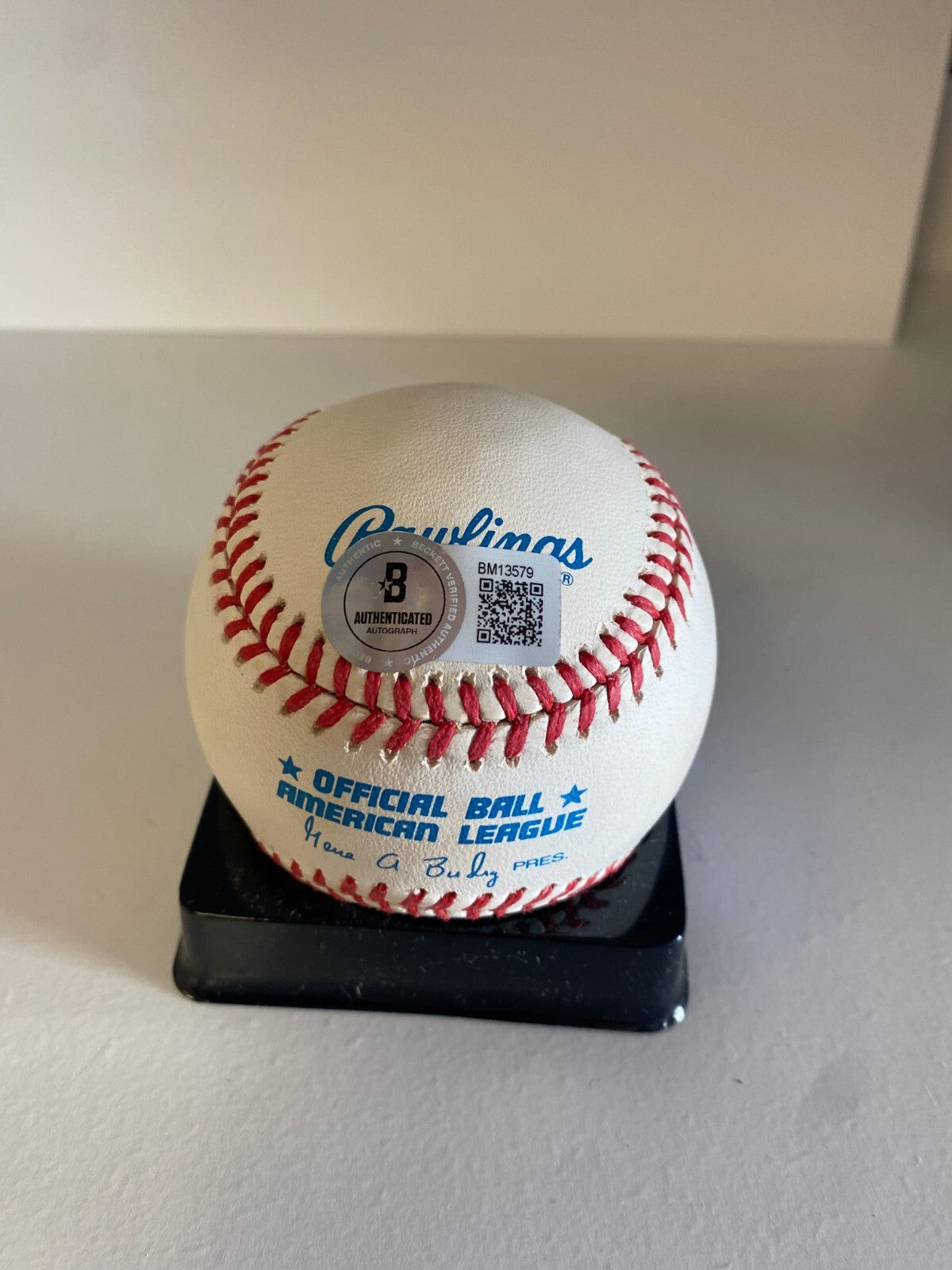 JIM PERRY TIGERS/A'S SIGNED AUTOGRAPHED A.L. BASEBALL BECKETT AUTH