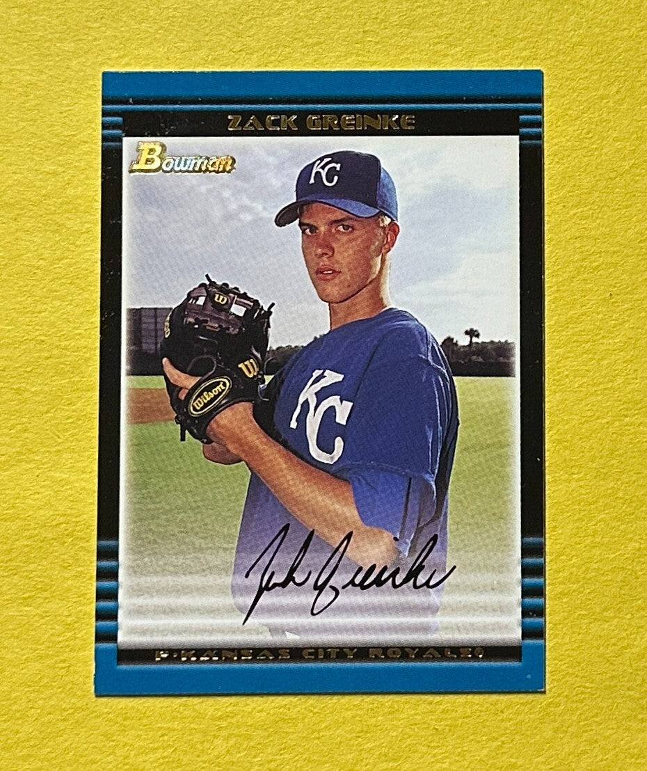 2002 BOWMAN ZACK GREINKE #BDP6 ROYALS ROOKIE CARD