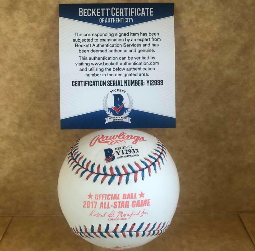 MIGUEL SANO MINNESOTA TWINS SIGNED 2017 ALL STAR GAME BASEBALL BECKETT Y12933