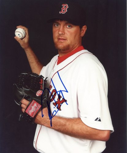 TRAVIS HUGHES BOSTON RED SOX SIGNED 8X10 PHOTO W/COA