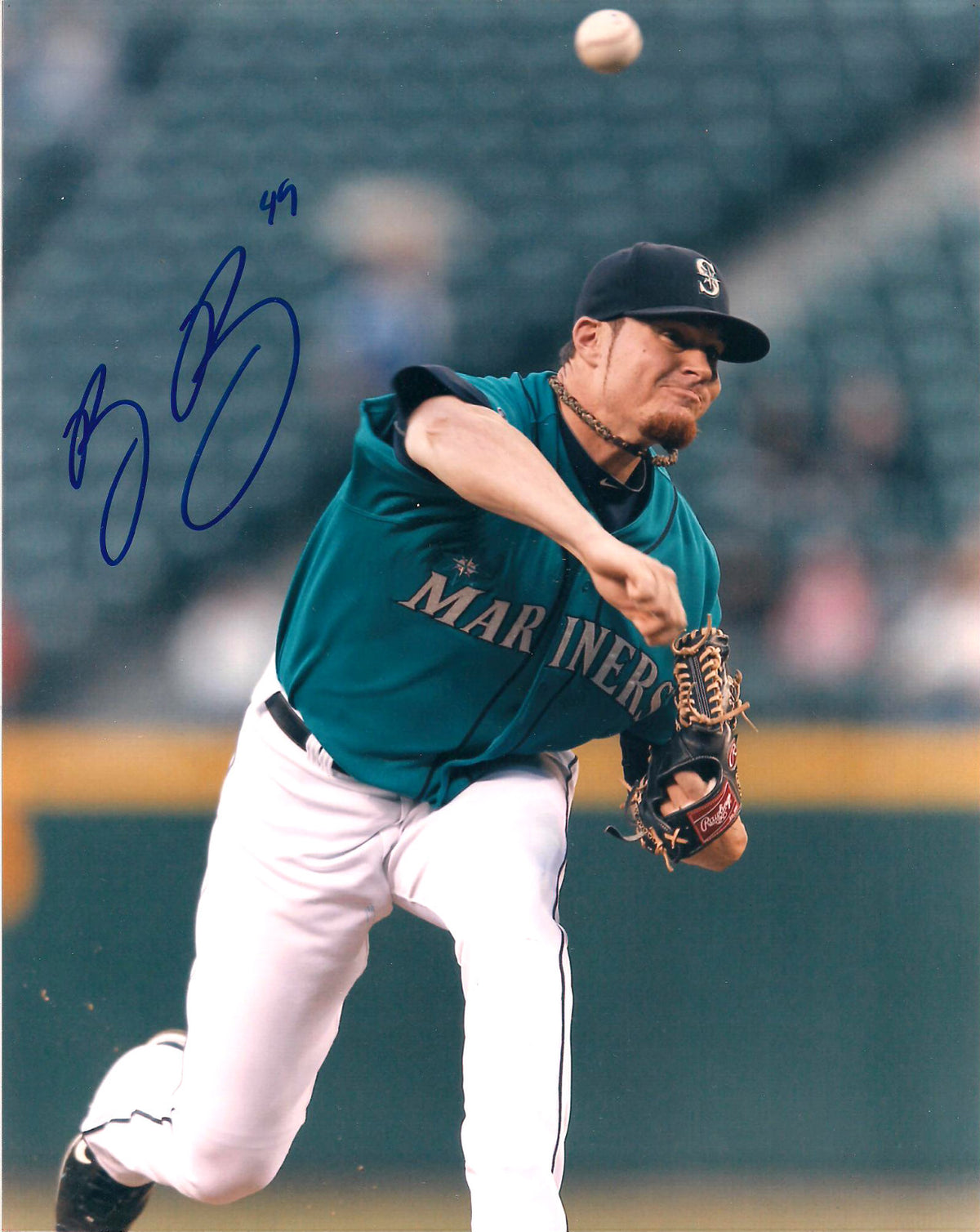 BLAKE BEAVAN SEATTLE MARINERS AUTOGRAPHED SIGNED 8X10 PHOTO W/COA