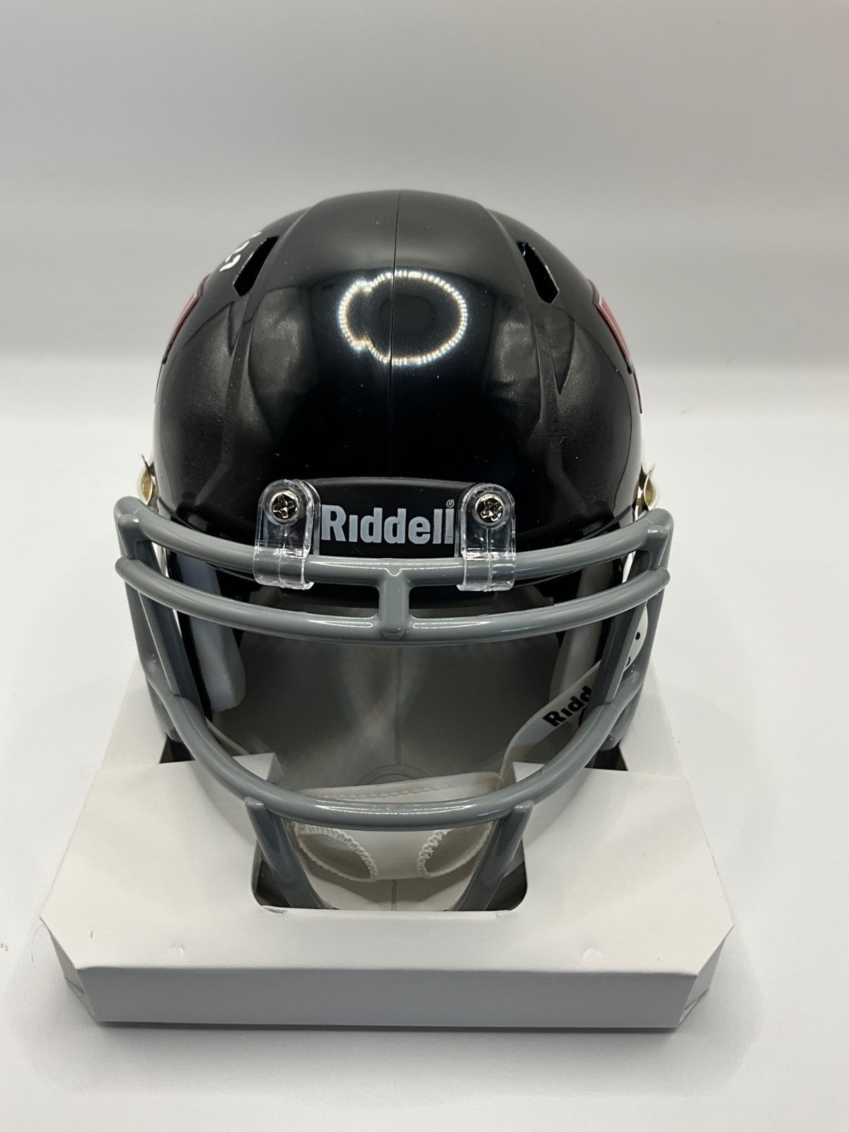 WES WELKER TEXAS TECH RED RAIDERS SIGNED SPEED BLACK MINI HELMET JSA