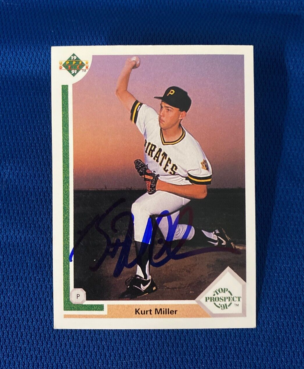 1991 UPPER DECK KURT MILLER PITTSBURGH PIRATES AUTOGRAPHED SIGNED CARD #68 W/COA
