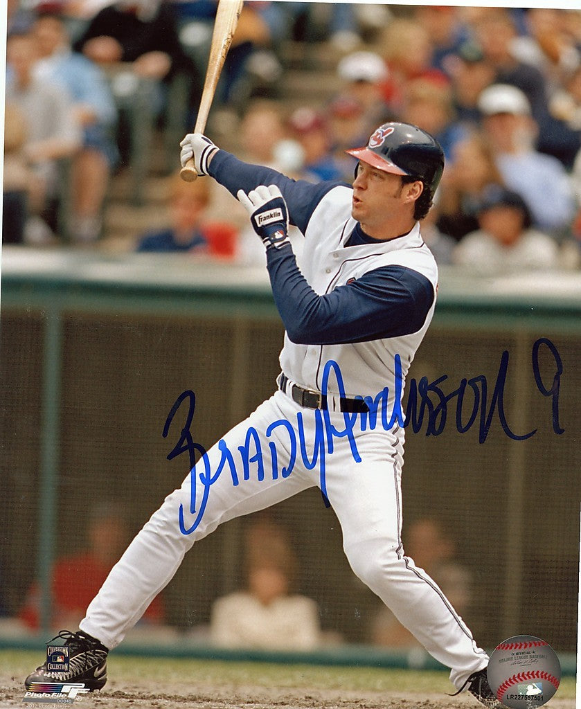BRADY  ANDERSON      CLEVELAND  INDIANS     SIGNED 8X10