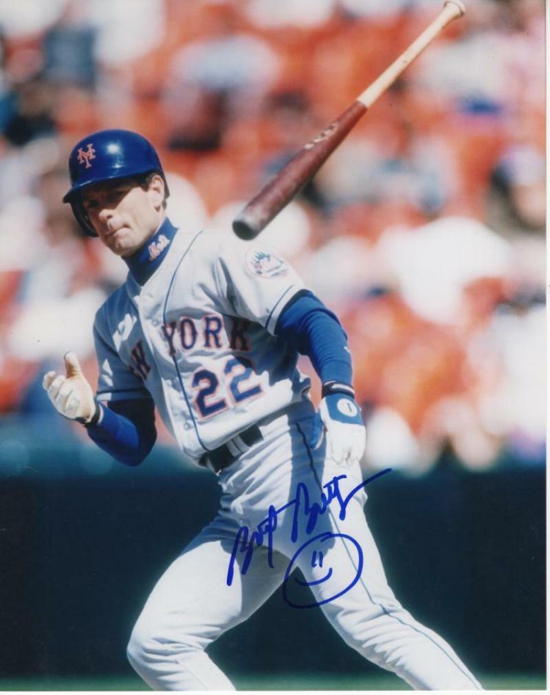 BRETT BUTLER NEW YORK METS SIGNED AUTOGRAPHED 8X10 W/ COA