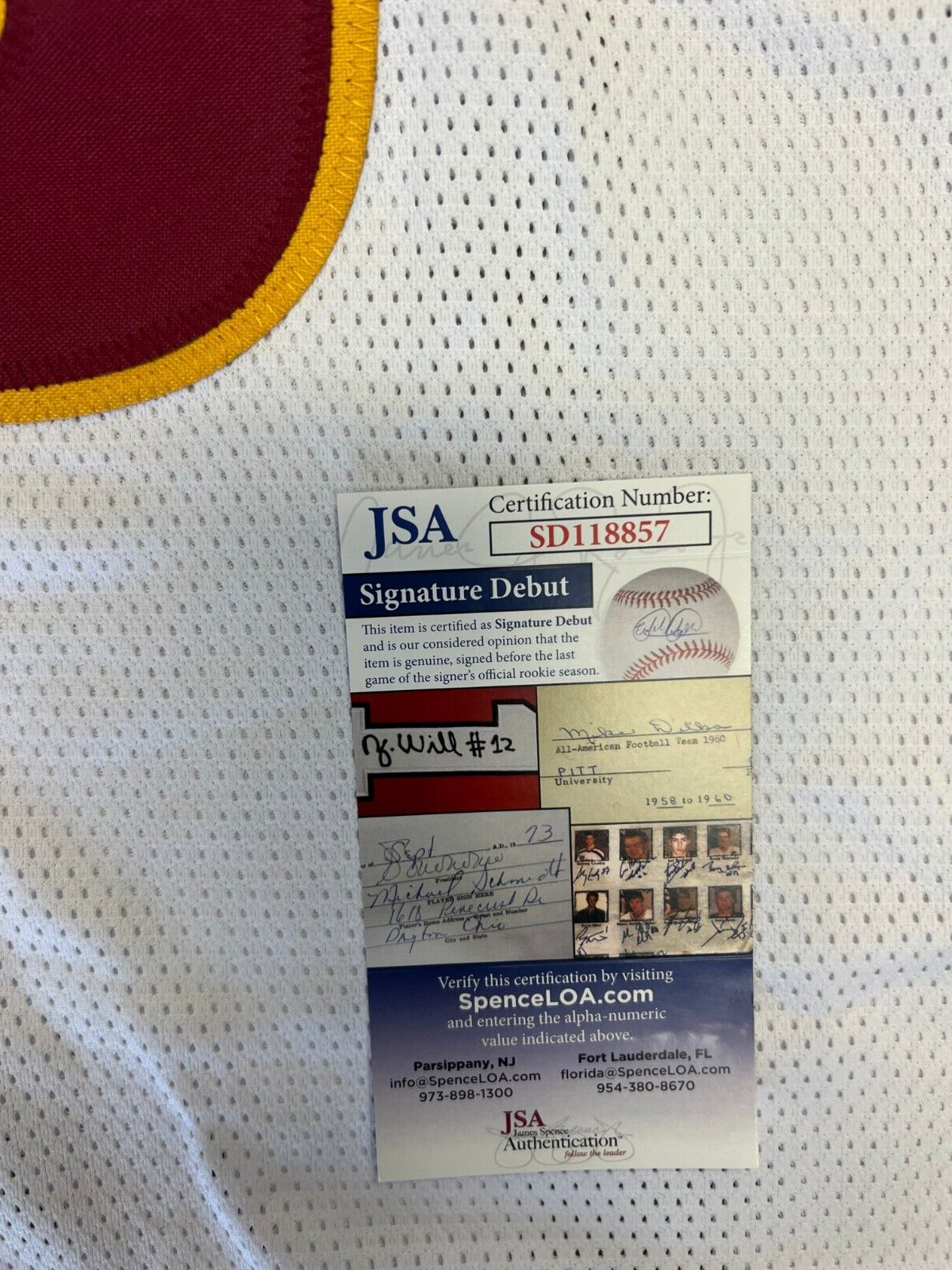 RONALD DARBY #84 WASHINGTON COMMANDERS SIGNED AUTOGRAPH CUSTOM JERSEY SZ XL JSA