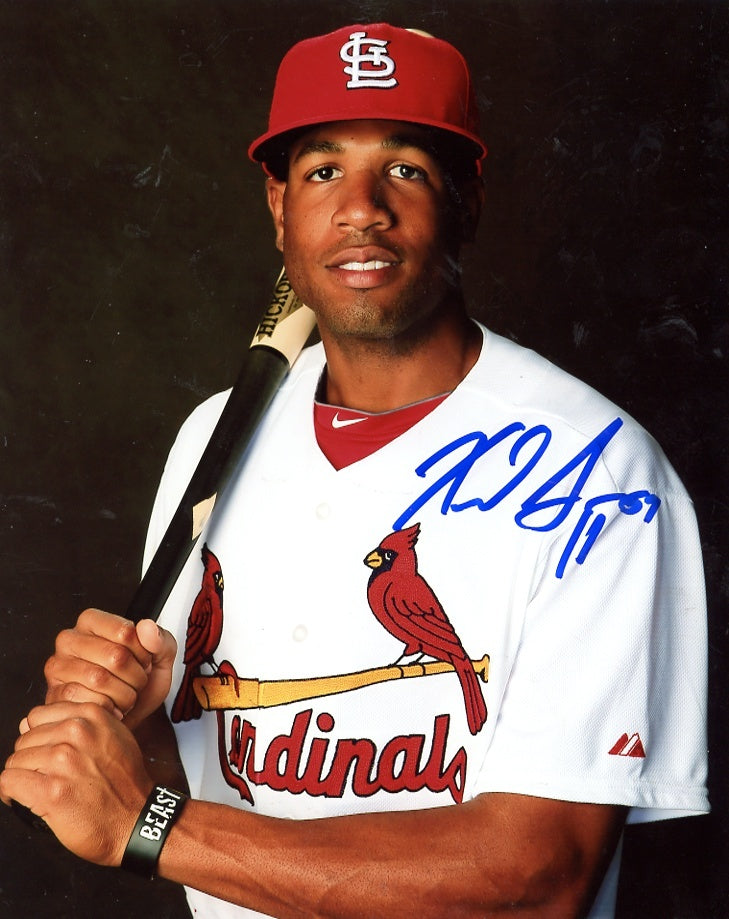 XAVIER  SCRUGGS  POSED     ST. LOUIS  CARDINALS  SIGNED AUTOGRAPHED 8X10   PHOTO