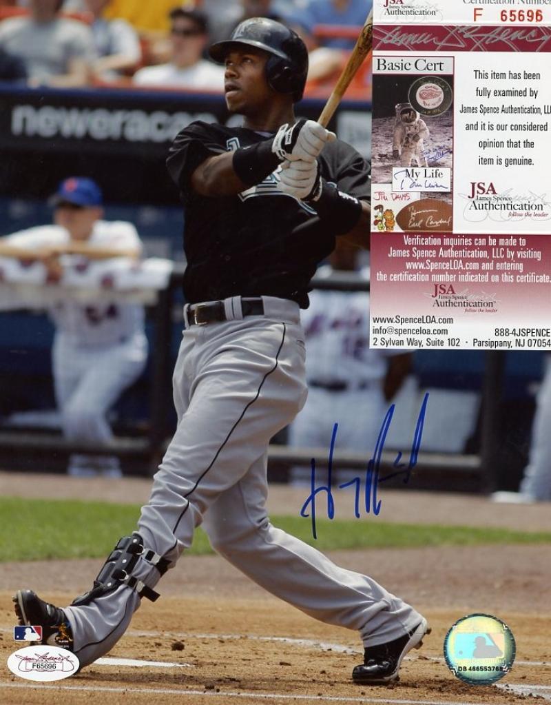 HANLEY RAMIREZ  FLORIDA MARLINS SIGNED AUTOGRAPHED ACTION 8X10 PHOTO JSA F65696