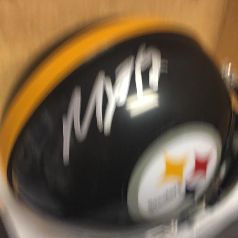 MIKE WALLACE SAME WALLACE HOLOGRAM RIDDELL MINI HELMET W/COA