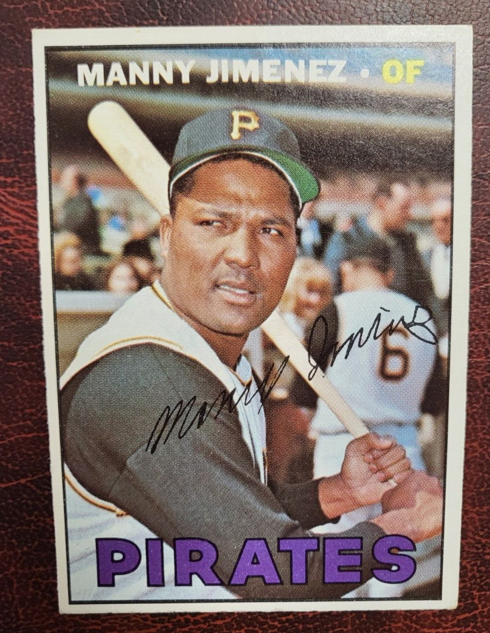 1967 TOPPS HIGH NUMBER #586 MANNY JIMENEZ PIRATES BASEBALL CARD RARE VINTAGE