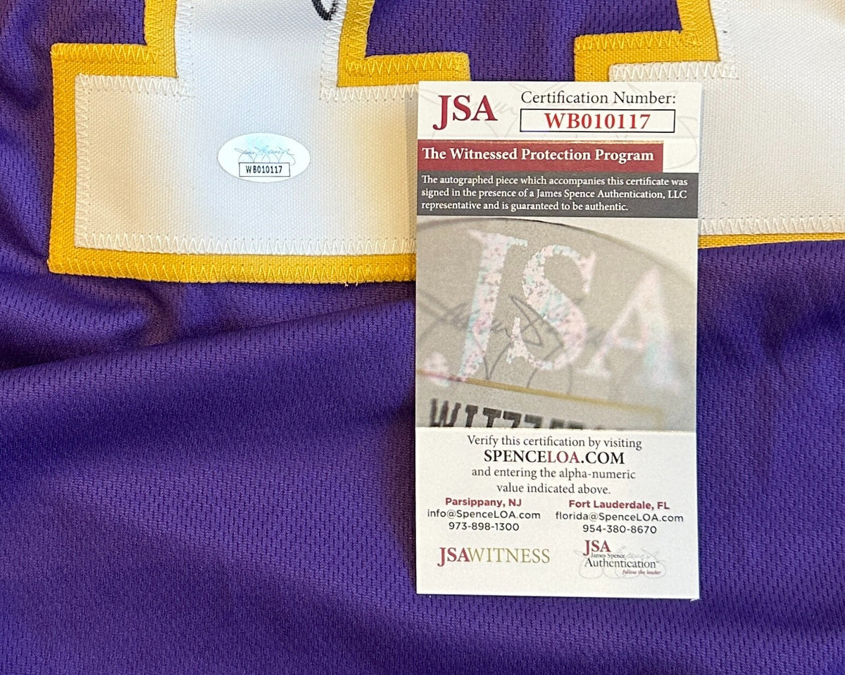 DAUNTE CULPEPPER VIKINGS SIGNED AUTOGRAPHRED PURPLE CUSTOM JERSEY SZ XL JSA