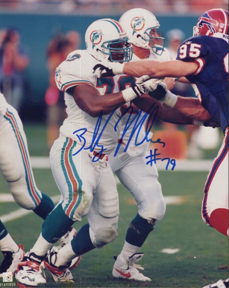 BILLY MILNER   MIAMI DOLPHINS   SIGNED AUTOGRAPHED 8X10 PHOTO W/ COA