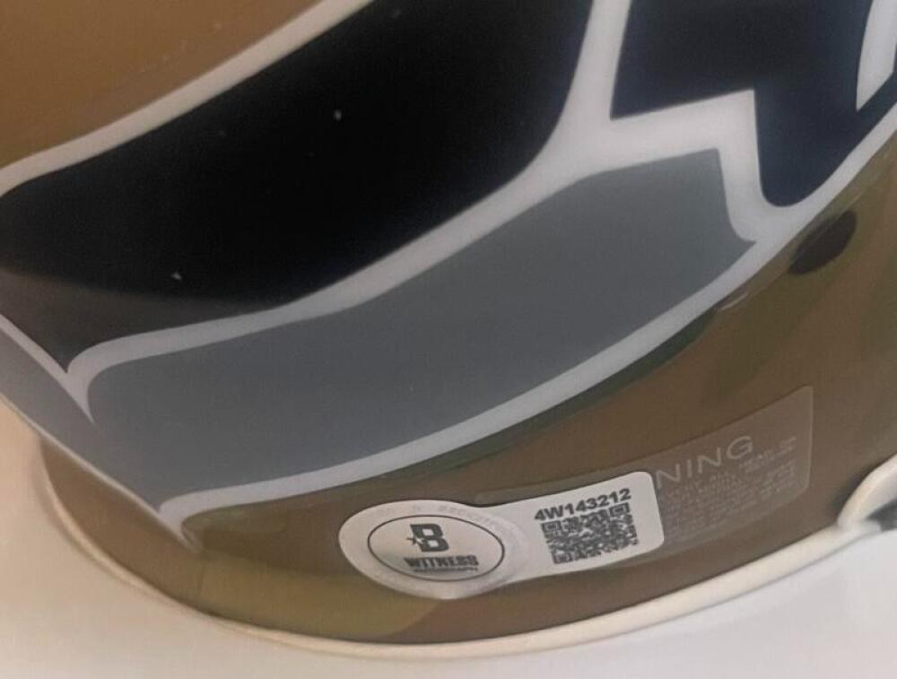EARL THOMAS SEATTLE SEAHAWKS 7X PRO BOWL SIGNED CAMO MINI HELMET BECKETT
