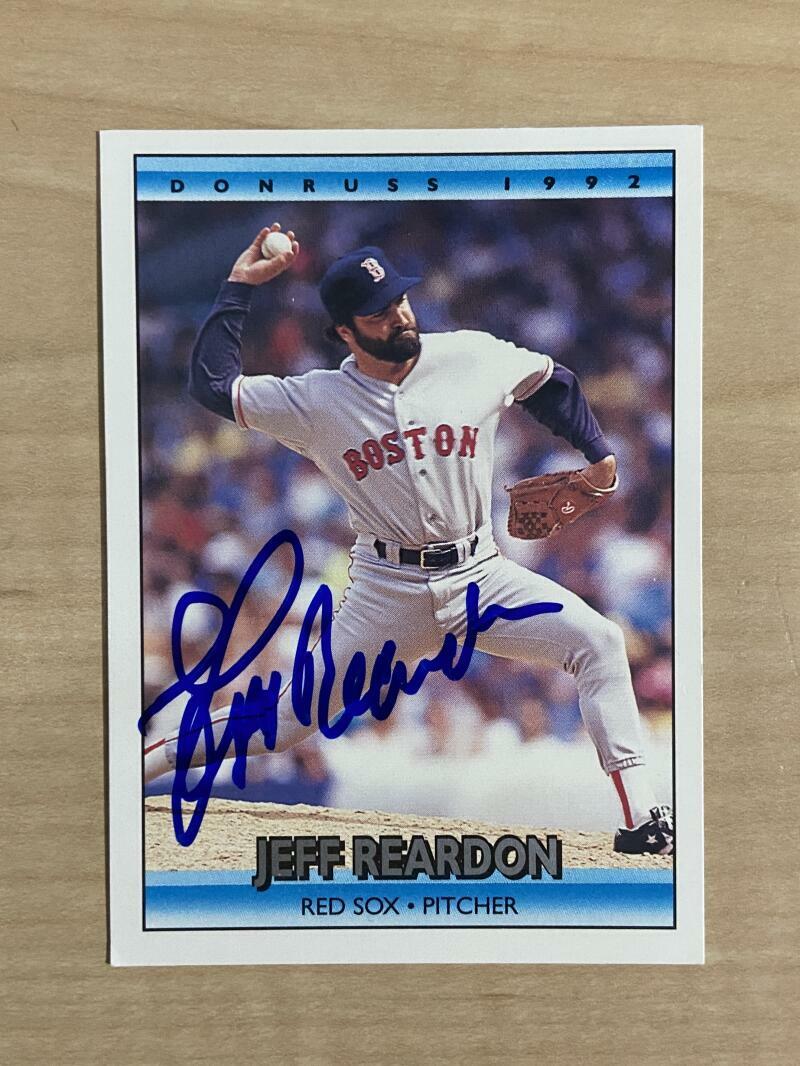 JEFF REARDON BOSTON RED SOX SIGNED AUTOGRAPHED 1992 DONRUSS CARD #89 W/COA