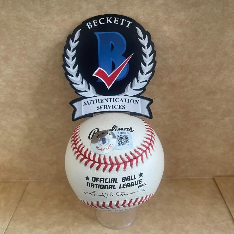 ODALIS PEREZ BRAVES/DODGERS DECEASED SIGNED AUTO N.L. BASEBALL BAS AUTHENTICATED