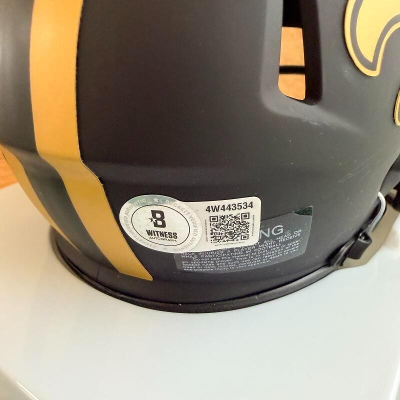 JEREMY SHOCKEY NEW ORLEANS SAINTS ECLIPSE SIGNED AUTO MINI HELMET BECKETT