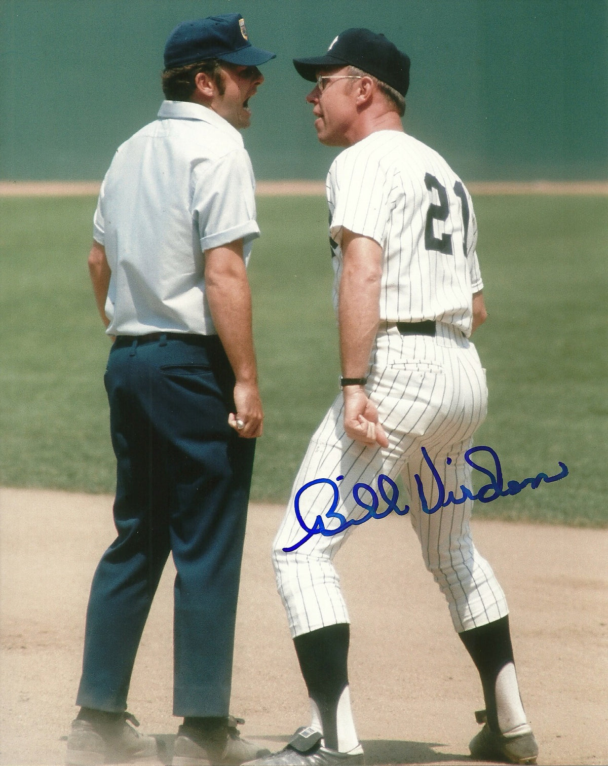 BILL VIRDON NEW YORK YANKEES SIGNED AUTOGRAPHED 8x10 PHOTO W/COA ARGUING
