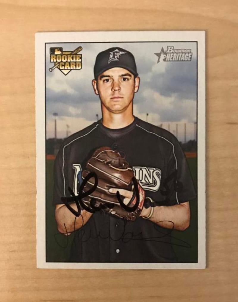 RICK VANDEN HURK FLORIDA MARLINS AUTOGRAPHED 2007 BOWMAN HERITAGE CARD#218 W/COA