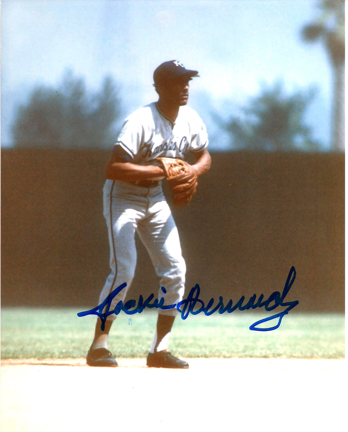 JACKIE HERNANDEZ KANSAS CITY ROYALS SIGNED AUTOGRAPHED 8X10 PHOTO W/COA