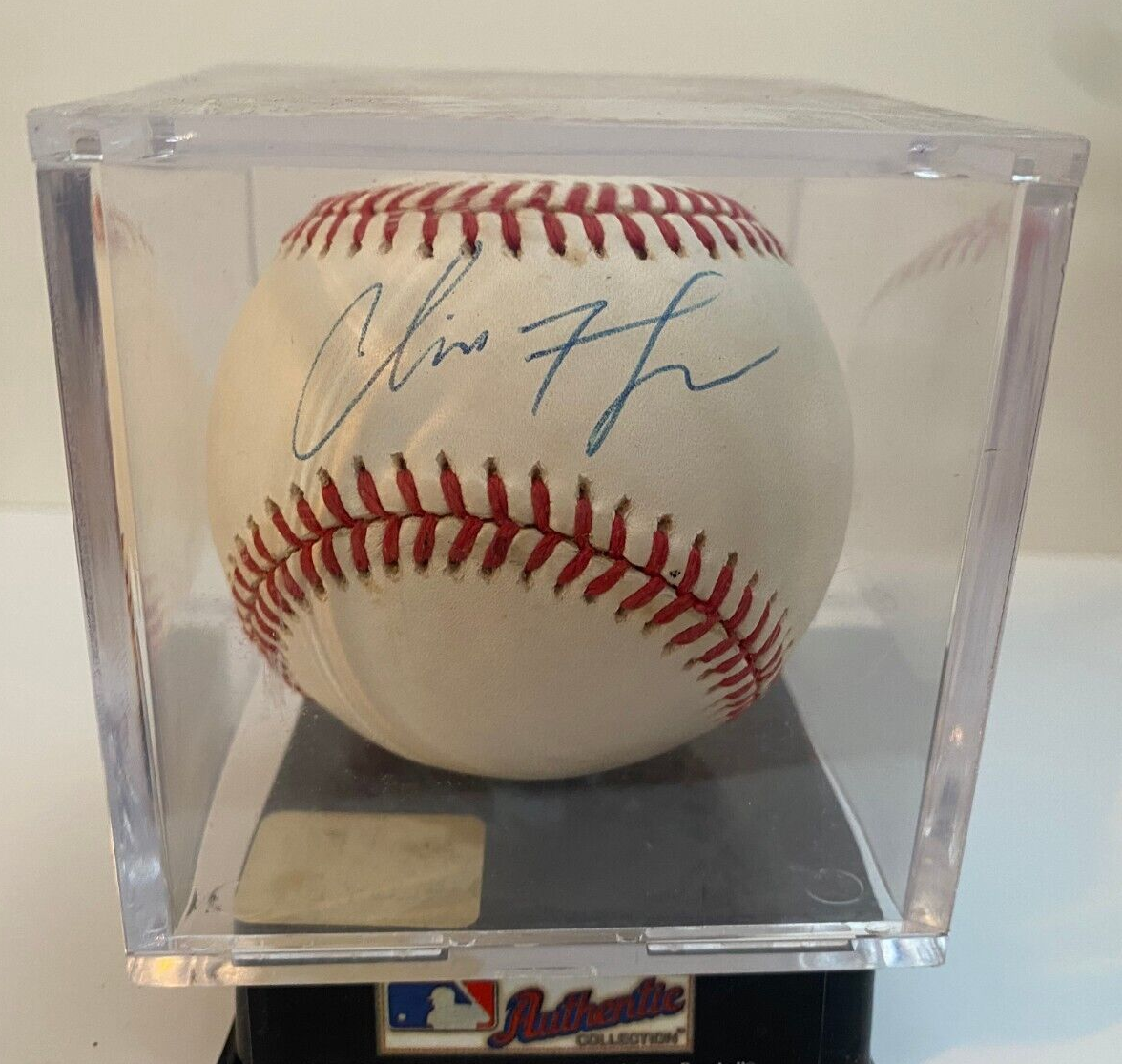 CLIFF FLOYD METS/MARLINS SIGNED AUTOGRAPHED N.L. BASEBALL W/COA W/CUBE