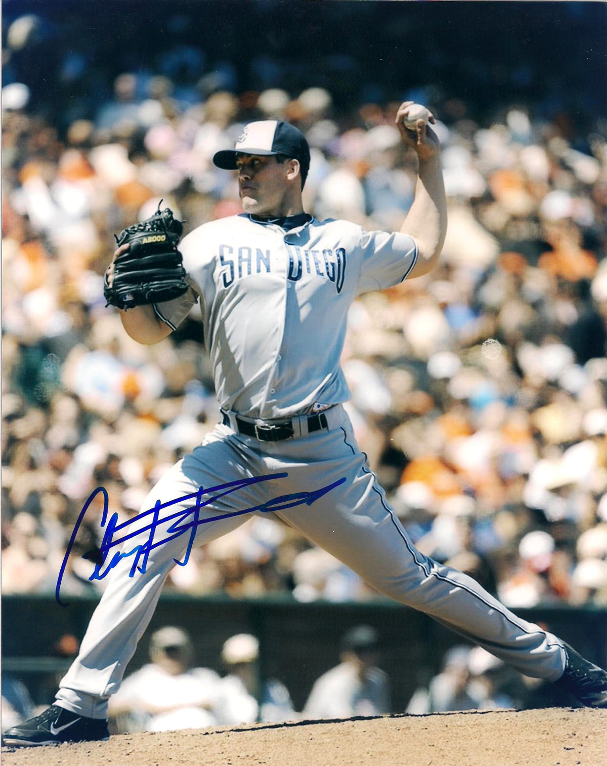 CLAYTON RICHARD SAN DIEGO PADRES SIGNED AUTOGRAPHED 8X10 PHOTO W/COA