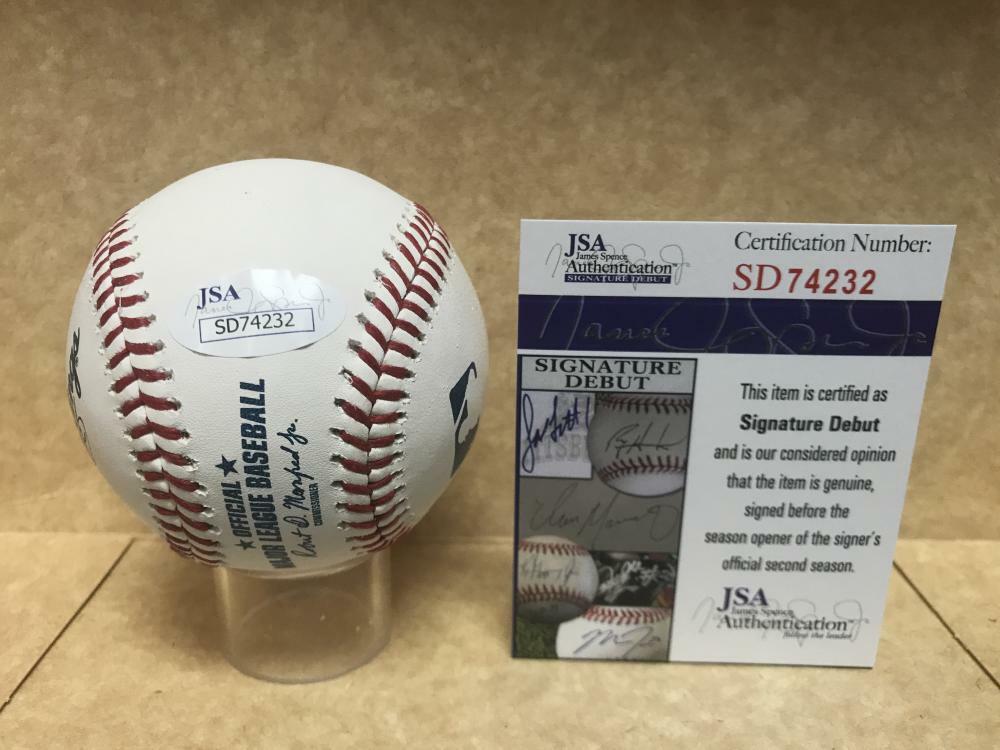 LUIS URIAS SAN DIEGO PADRES SIGNATURE DEBUT SIGNED AUTO M.L. BASEBALL JSA SD7423