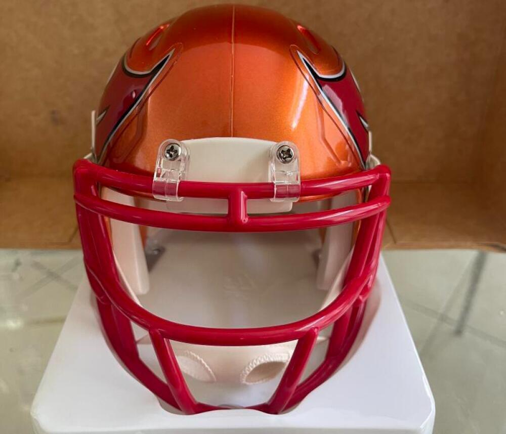 T B BUCS FLASH UNSIGNED MINI HELMET W/ SHELL