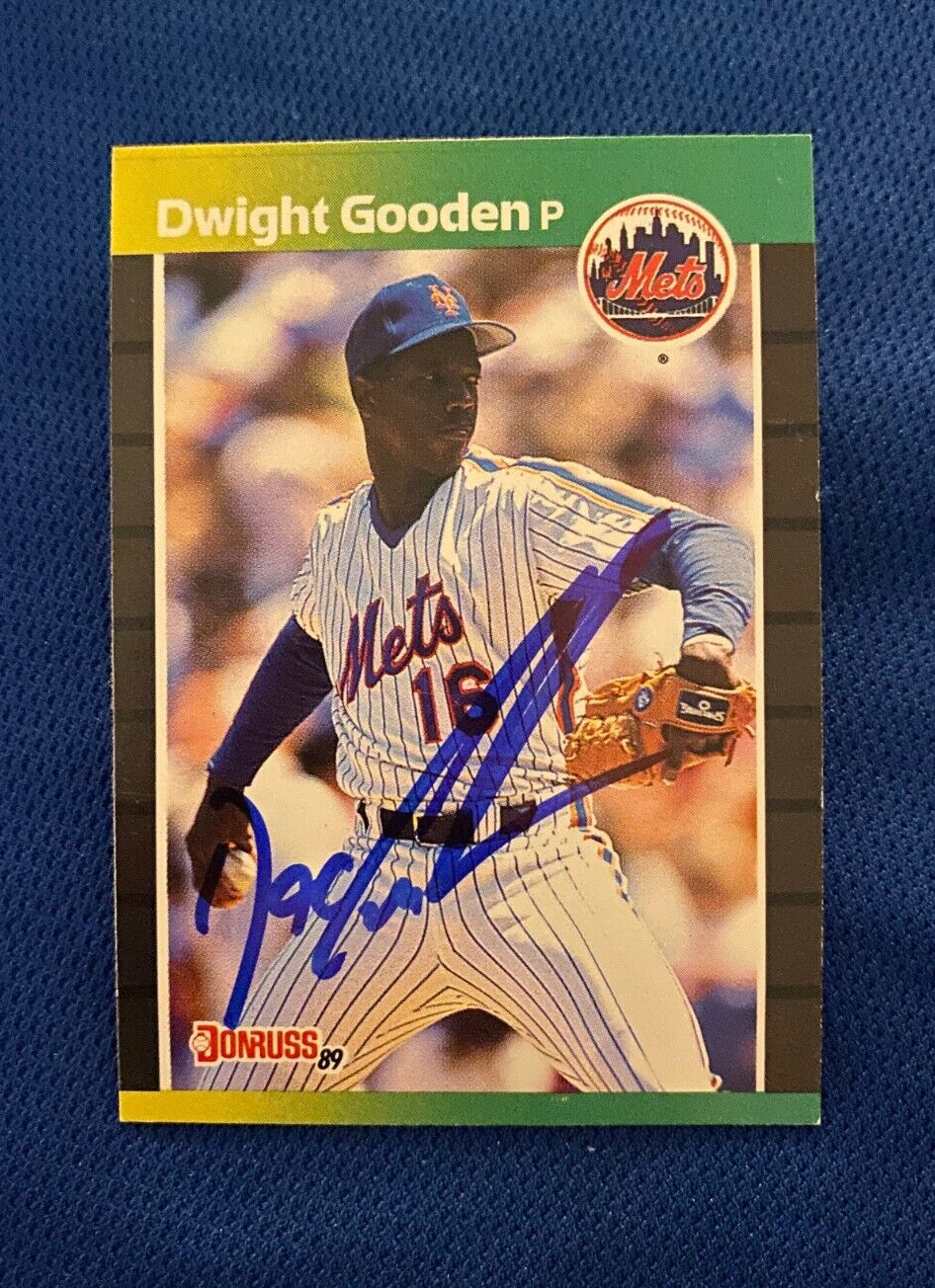 1989 DONRUSS DWIGHT GOODEN NEW YORK METS SIGNED AUTOGRAPHED CARD #270 W/COA