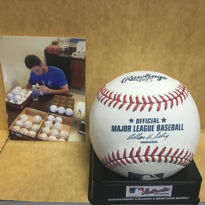 STEVE MATZ NEW YORK METS W/ PHOTO PROOF M.L. SIGNED BASEBALL W/COA