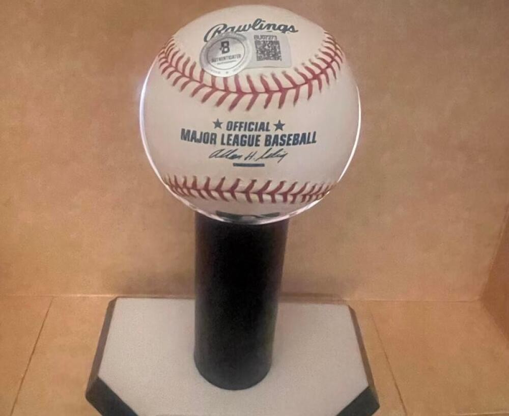 TROY GLAUS ANGELS/BRAVES SIGNED AUTOGRAPHED M.L. BASEBALL BECKETT AUTH