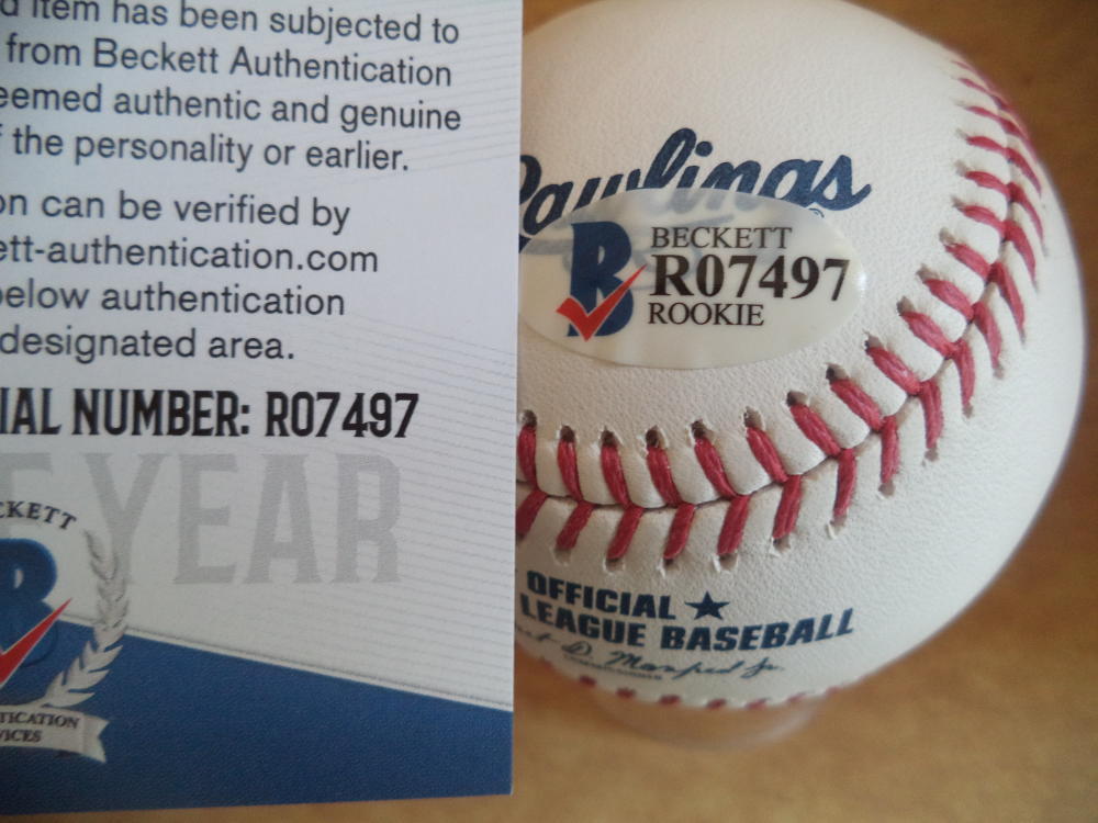 LUIS ORTIZ MILWAUKEE BREWERS ROOKIE YEAR SIGNED AUTO ML BASEBALL BECKETT R07497